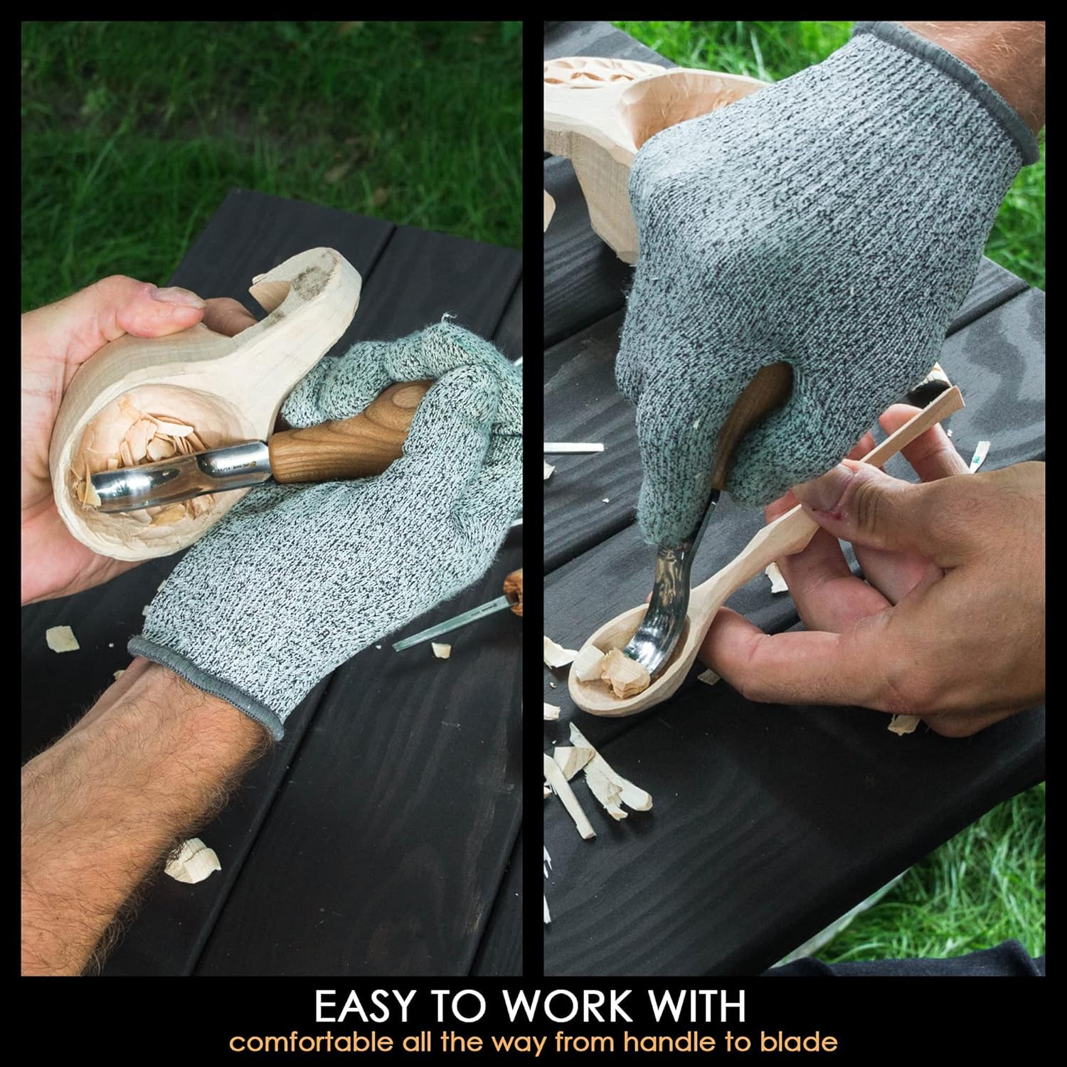 BeaverCraft Wood Carving Tools SC05 Wood Carving Kit Wood Carving Set Wood Carving Knife Woodcarving Tools Wood Carving Palm Gouges Wood Chisels Carving Tools Woodworking Kit Carving Knife Woodworking - Image 5