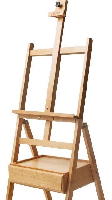 Mont Marte Signature Box Floor Easel, Beech Wood 43.5 x 44 x 150 cm (LxWxH), 17.13 x 17.32 x 59.1"